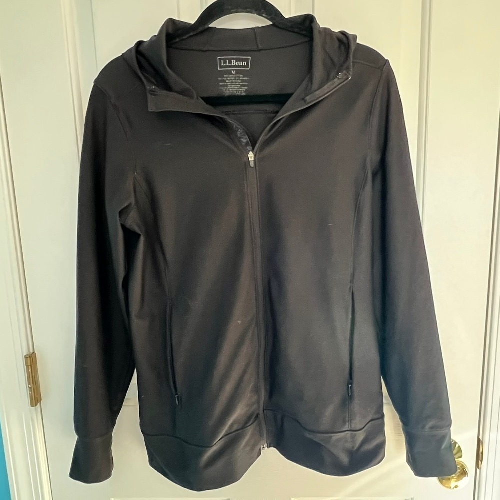 L.L.Bean Women's M Multisport‎ Full-Zip Hoodie Black - Style 277369